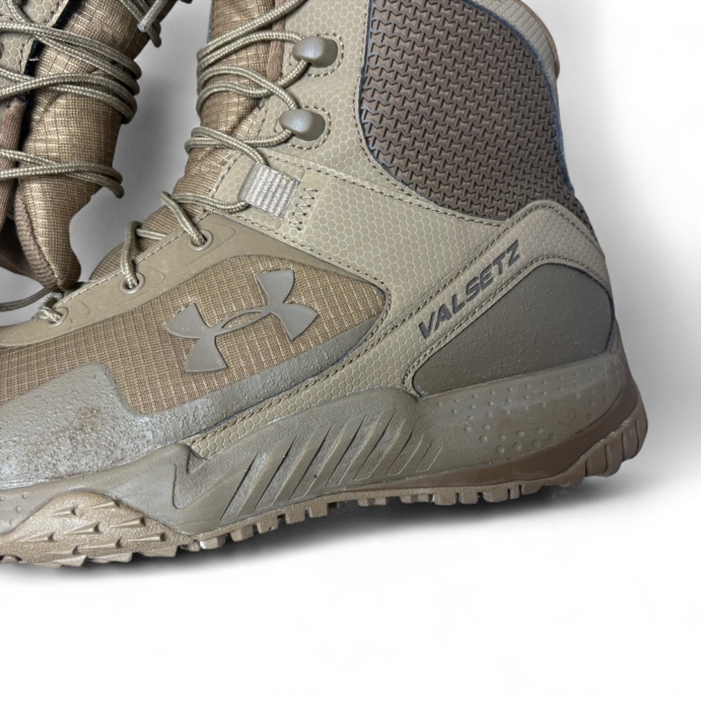 Under Armour Valsetz RTS Tactical Combat Boots Men’s 8.5 Khaki Tan Military - Picture 2 of 8